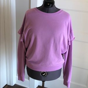 Pink purple ruffle sweatshirt Mossimo